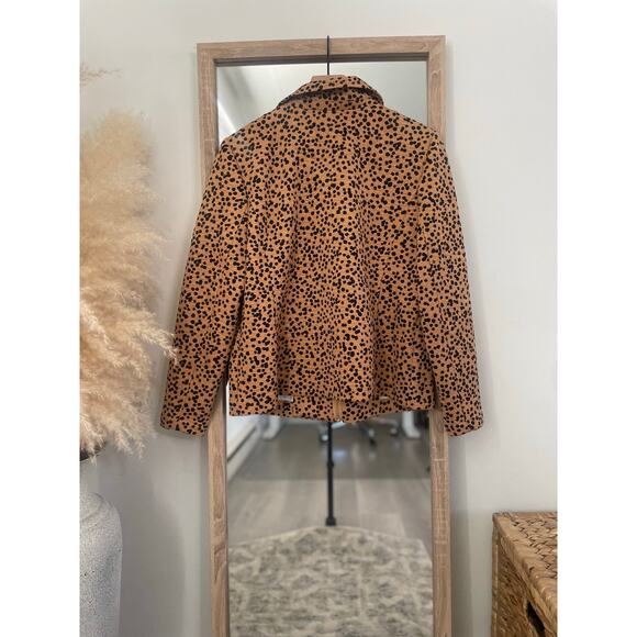 B1G2 FREE 🍁 Isaac Mizrahi Jacquard Dot Jacket Size Medium Lightweight Fall Zip - Picture 6 of 9